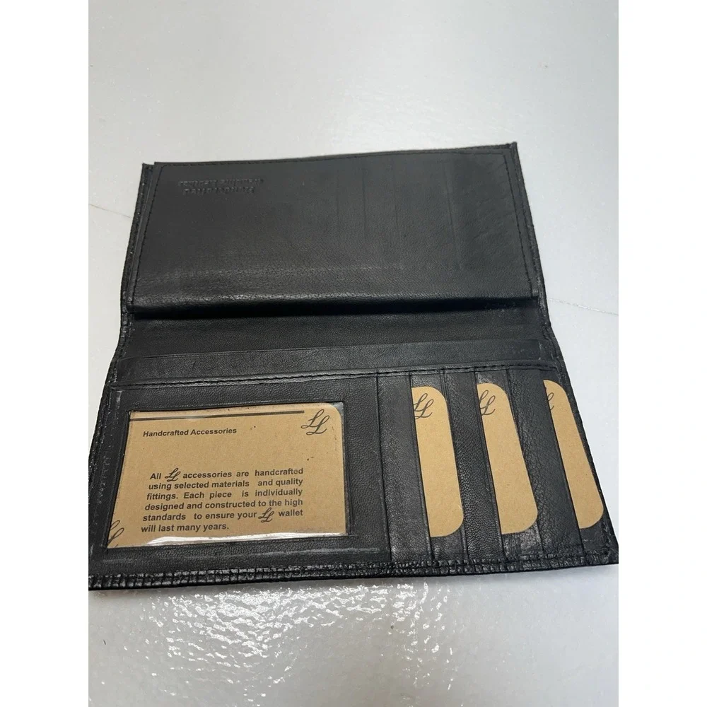 Men's Bifold Leather Wallet Handcrafted LL Company Alligator‎
